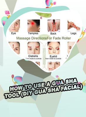 Gua sha on forehead