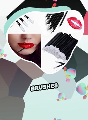 Lip brush with lid
