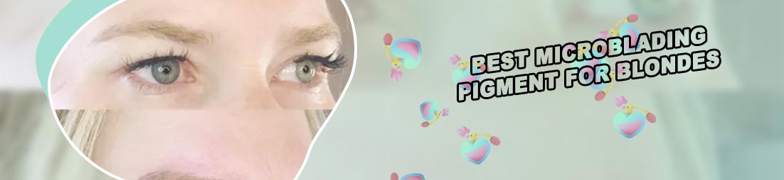Microblading blonde eyebrows